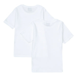 Petit Bateau - Conjunto de 2 camisetas de algodón orgánico | Blanco