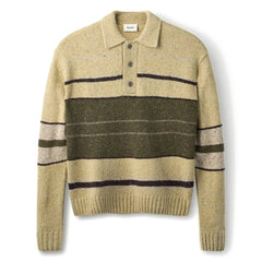 Forét - Polo de lana a rayas | Beige oscuro