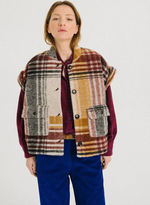 Tinsels - Chaqueta sin mangas | Burdeos