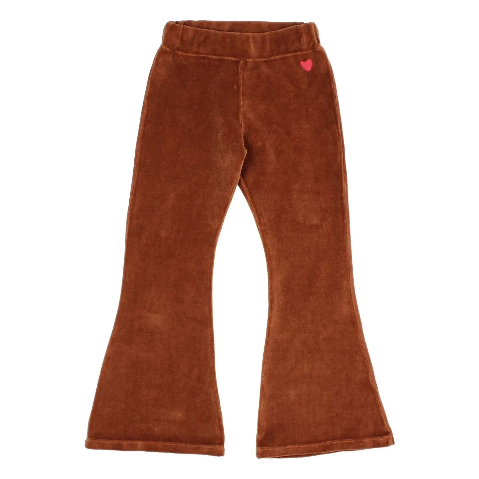 Búho - Leggings Acampanados Coeur de Algodón Orgánico Aterciopelado | Russet