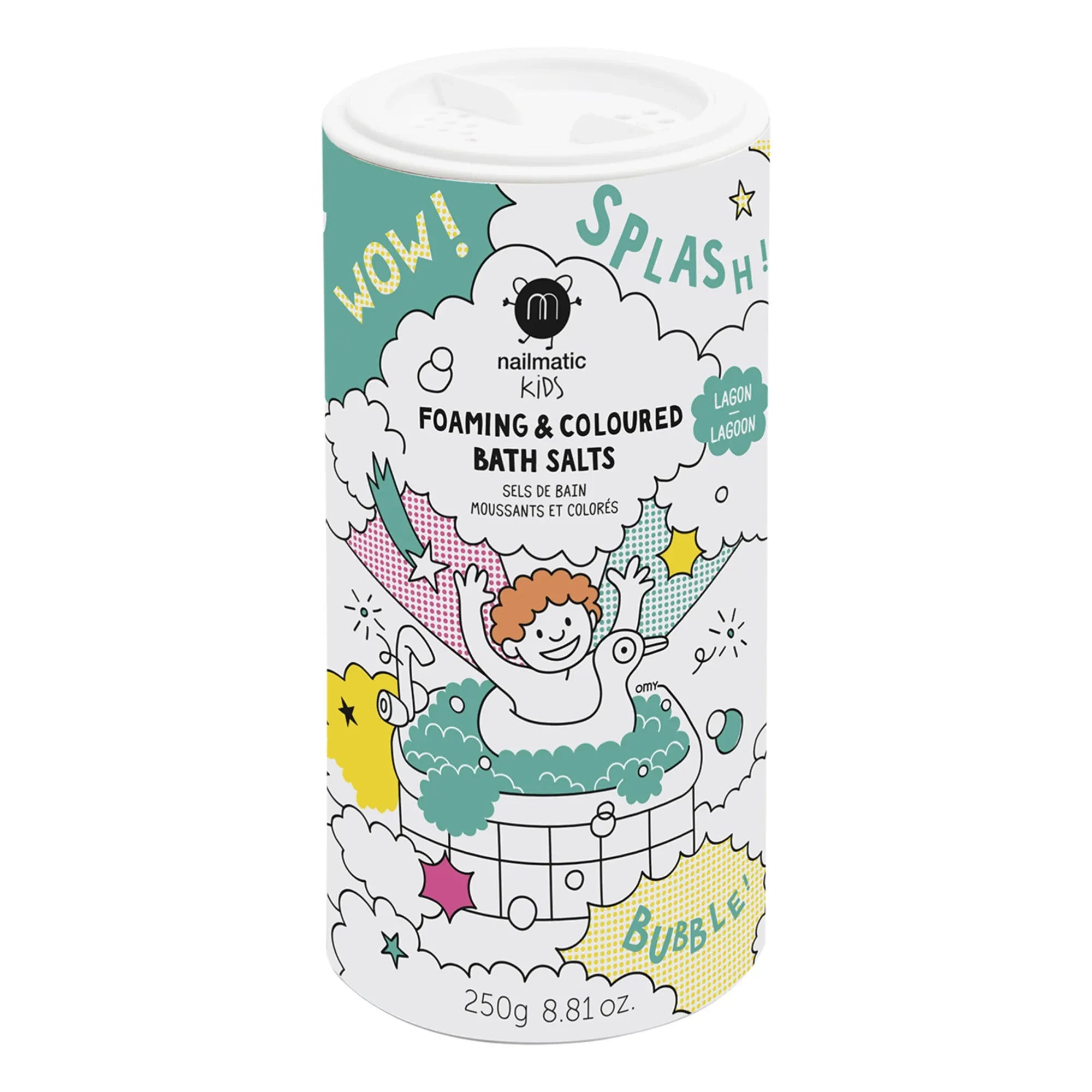 Nailmatic Kids - Sales de Baño Efervescentes y Coloridas Lagoon - 250g | Verde