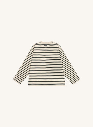 Tumble N'Dry - Camiseta de algodón orgánico a rayas Chester | Crema