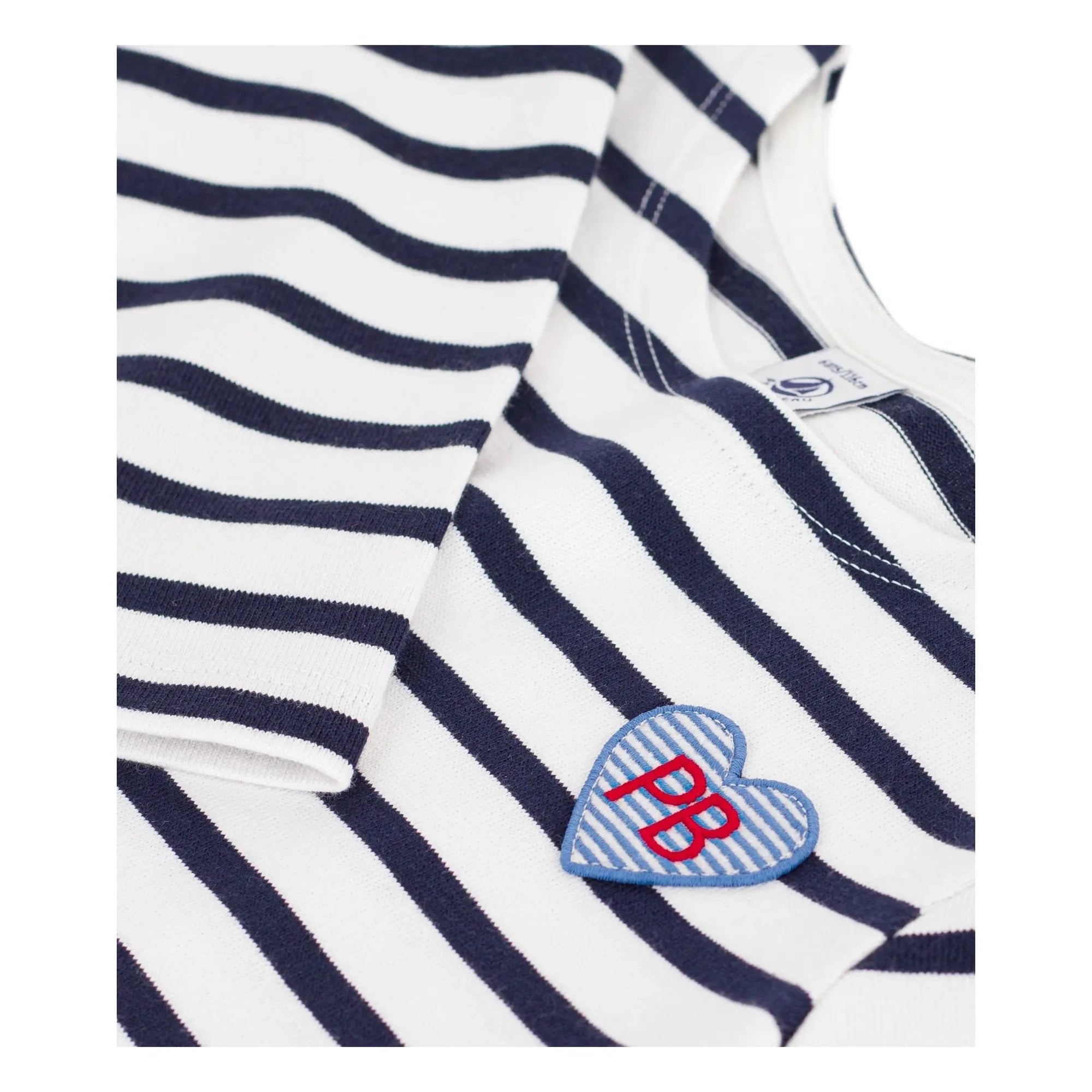 Petit Bateau - Çizgili Klok Elbise | Beyaz