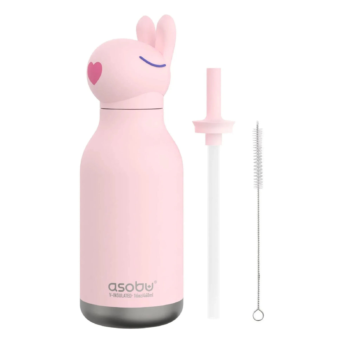 Asobu - Botella de acero inoxidable Rabbit | Rosa claro