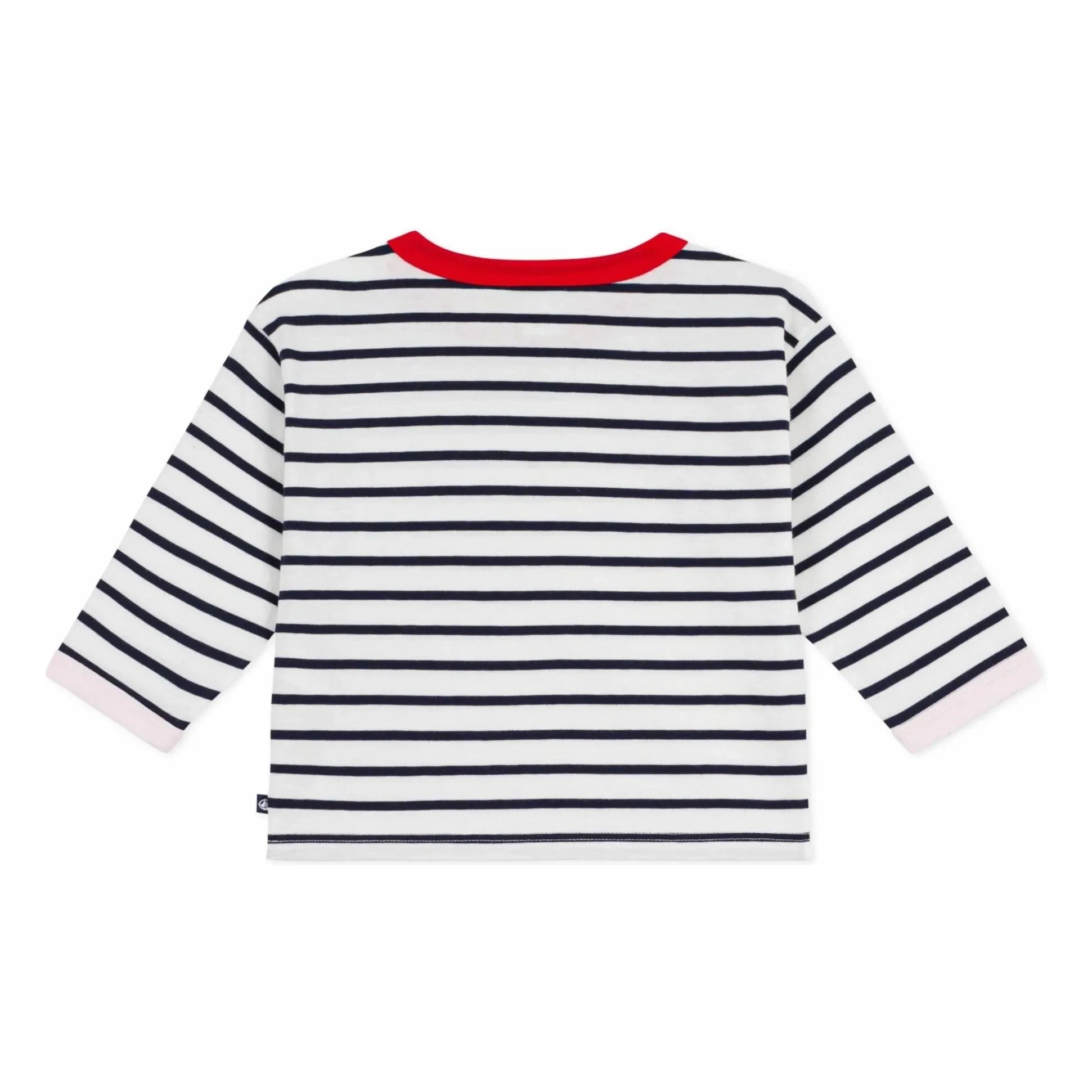 Petit Bateau - Camiseta Kalp de rayas marineras | Blanca