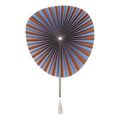 Broste Copenhagen - Decoración de pared con abanico de papel Saba | Azul claro