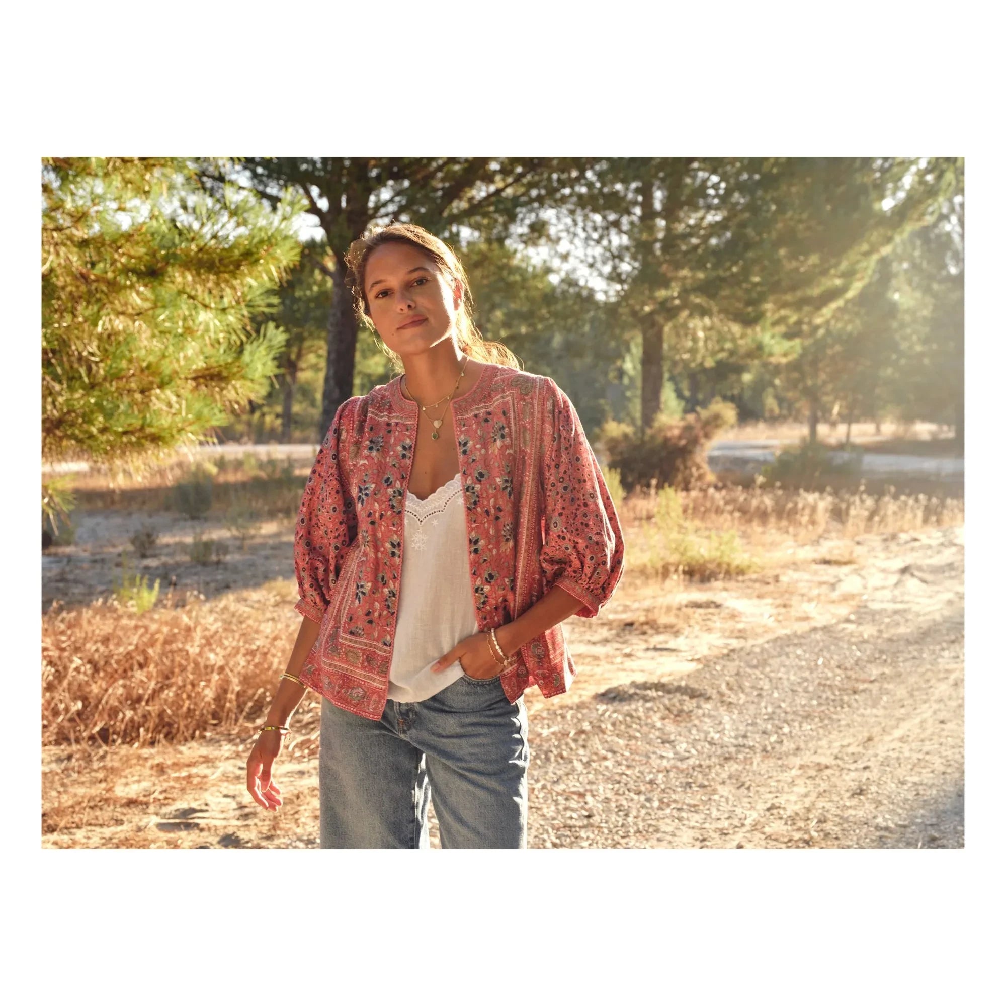 M.A.B.E. - Chaqueta Darla de algodón | Rosa