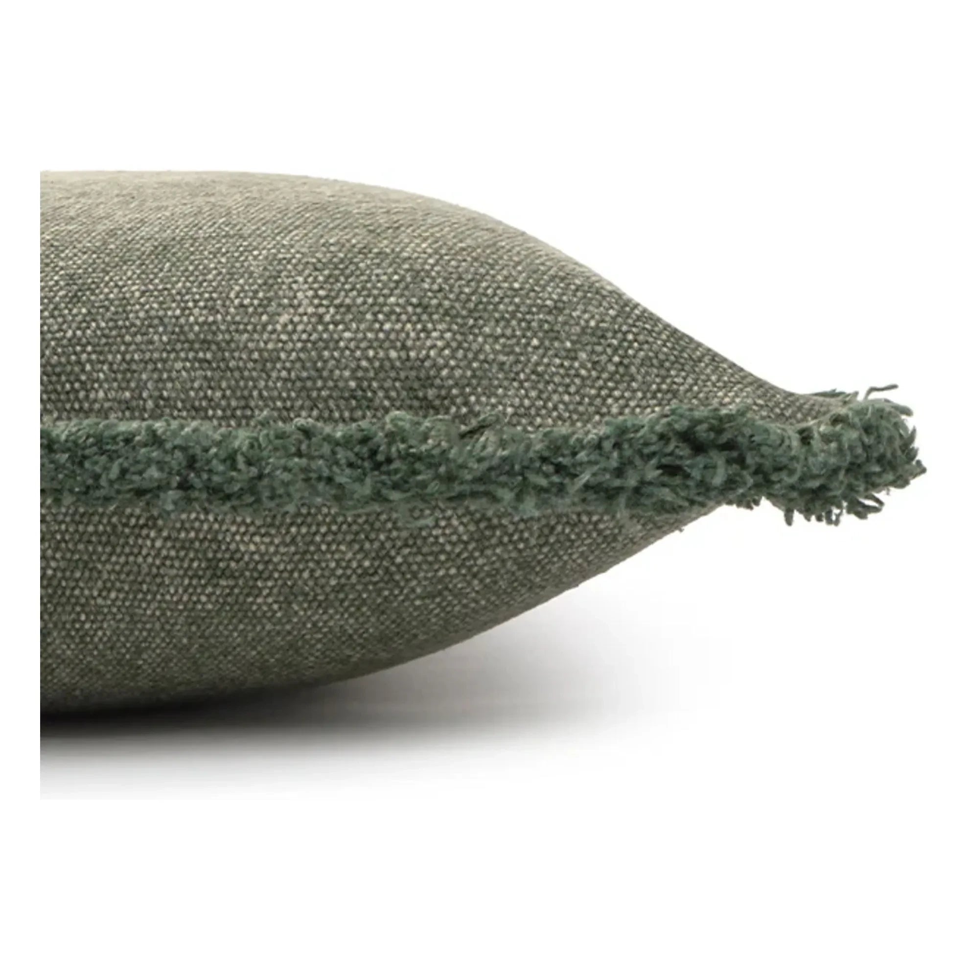Lorena Canals - Cojín cuadrado lavado a la piedra | Verde oscuro
