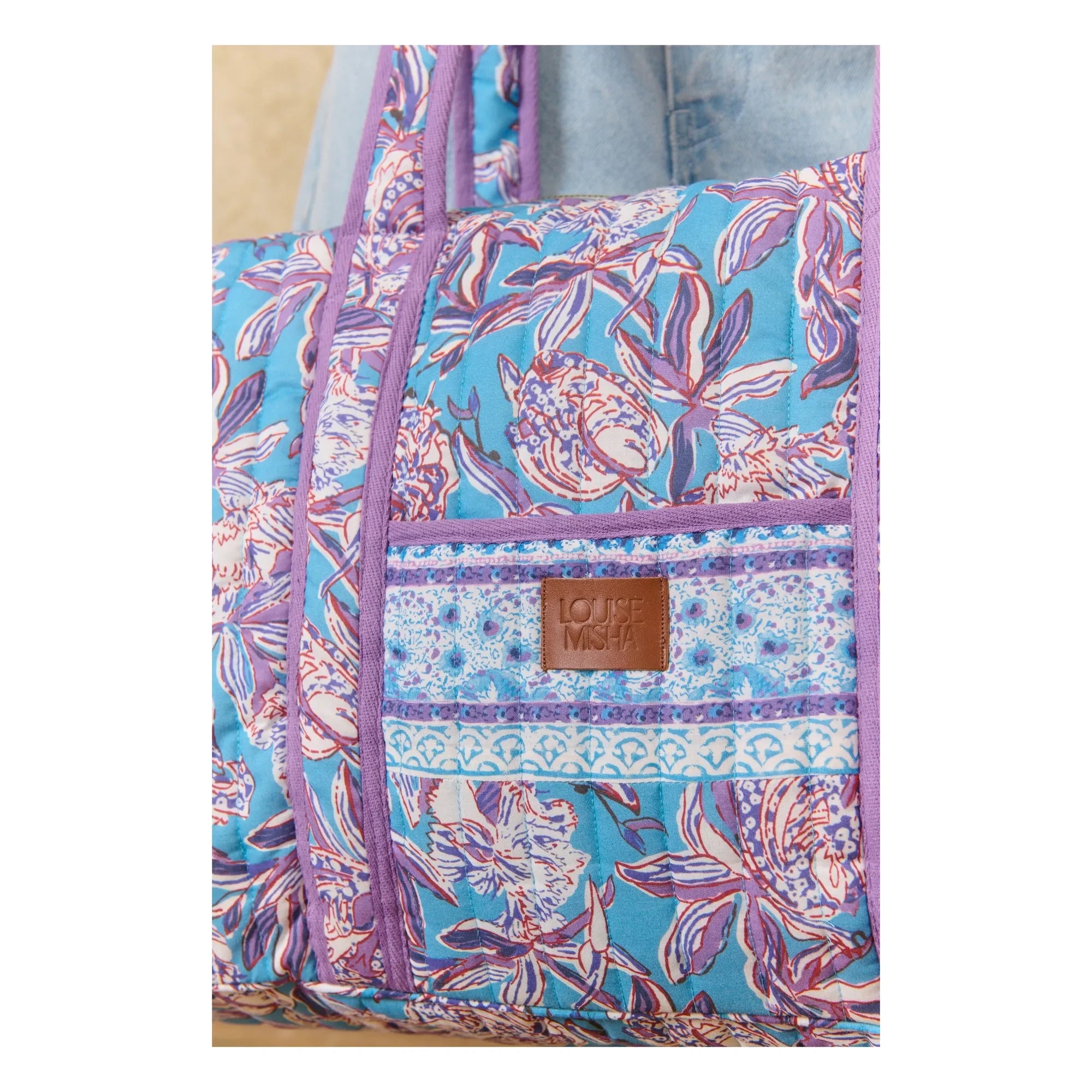 Louise Misha - Bolso Bilbao de 36h, algodón orgánico | Azul