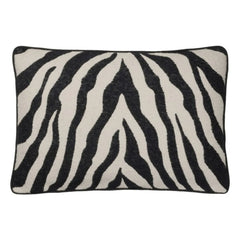 Broste Copenhagen - Funda de cojín rectangular Zebra | Noir/Blanc