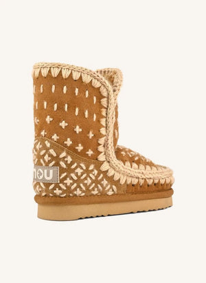 Mou - Botas Eskimo Sashiko | Cognac