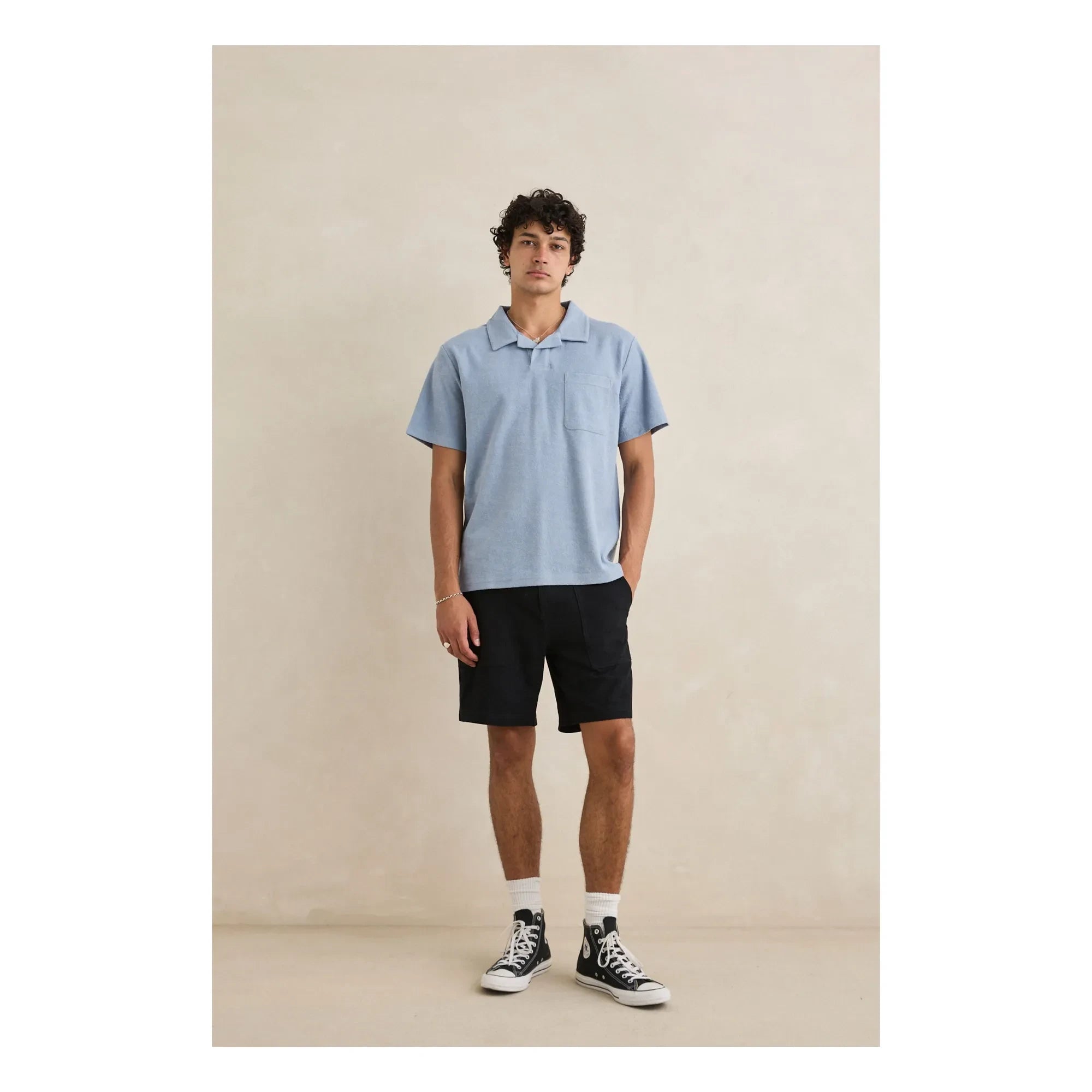 Rhythm - Polo de rizo vintage | Azul claro
