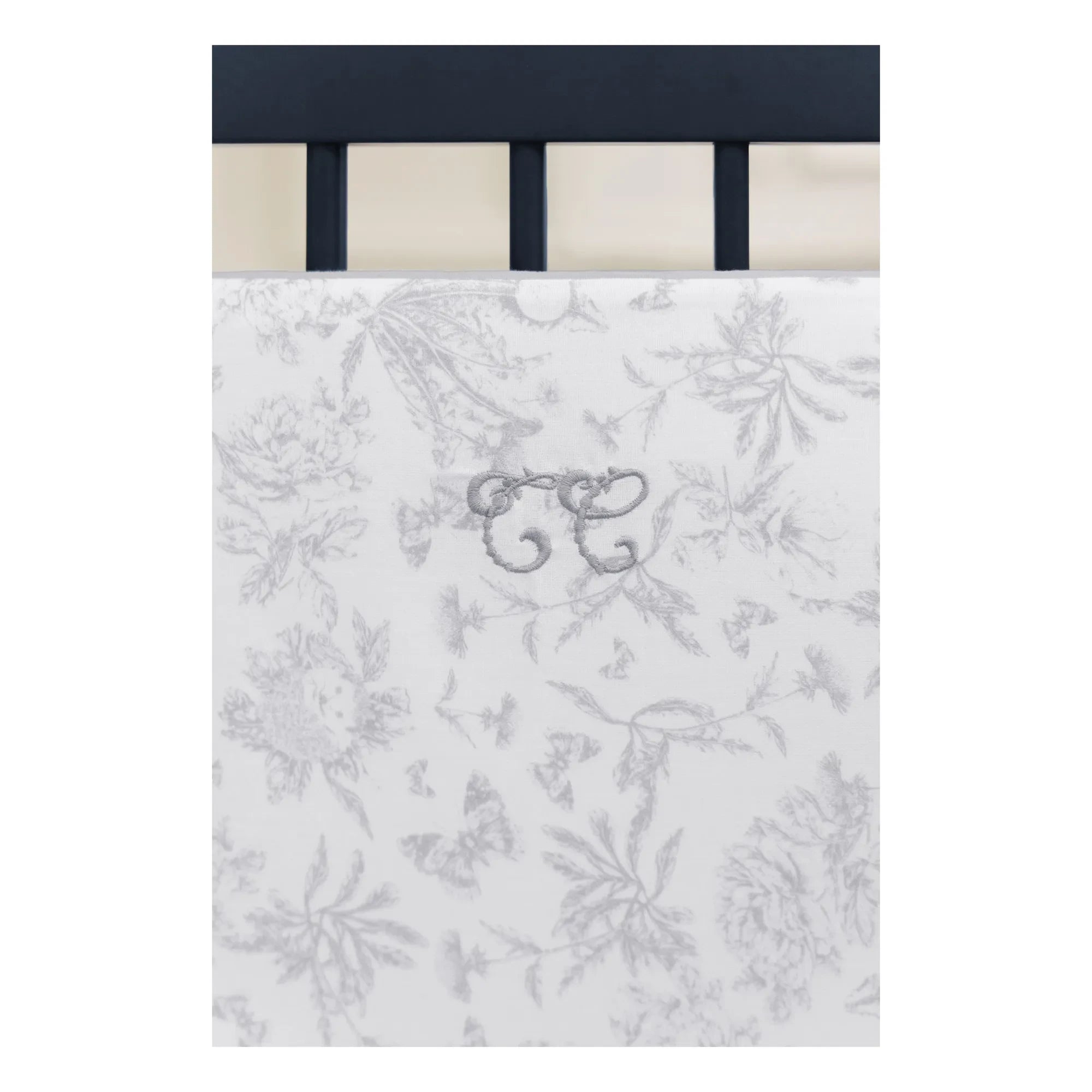 Tartine et Chocolat - Protector de cuna Toile de Jouy | Gris