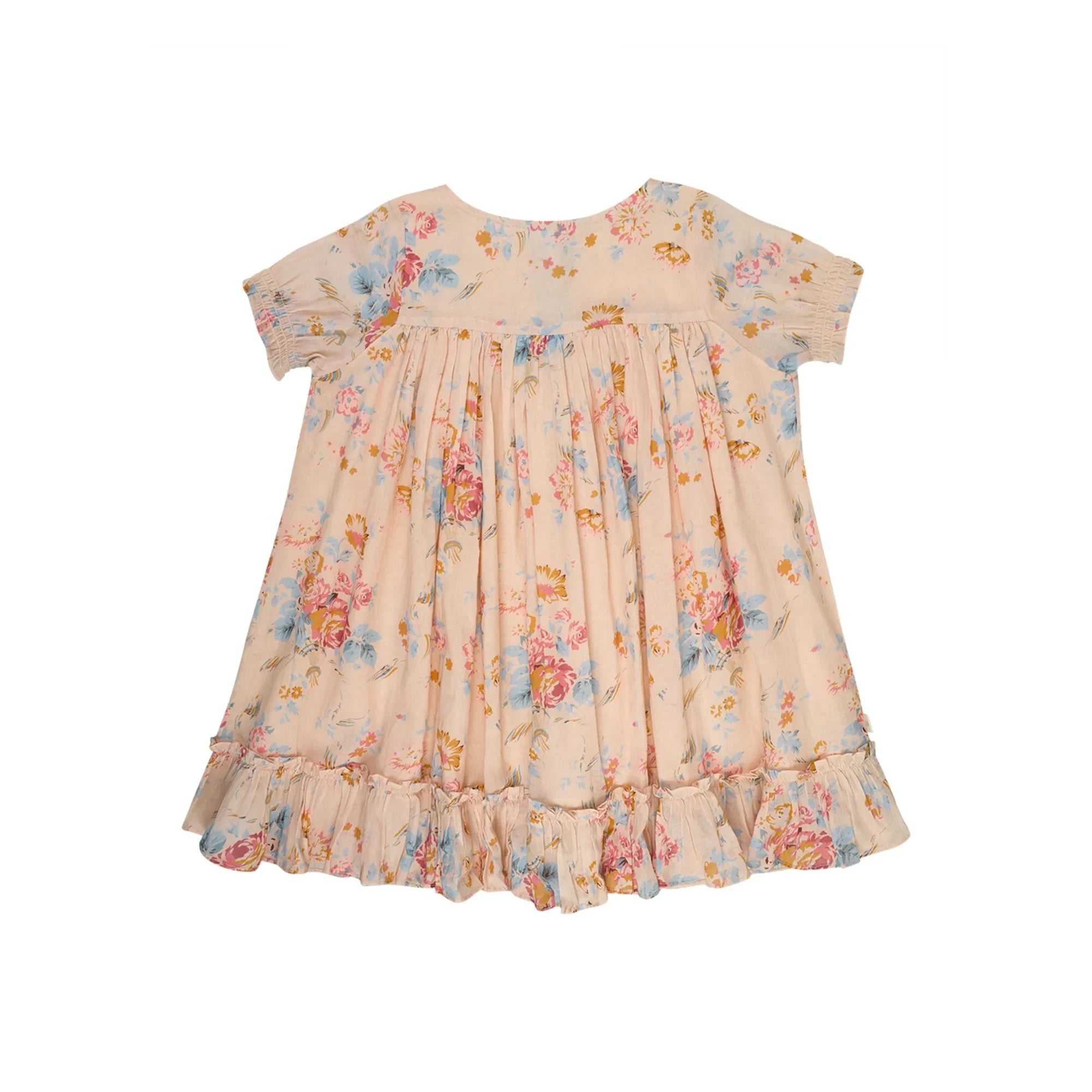 Lilinoa - Vestido de Voile de Algodón con Estampado Floral Maeva | Melocotón