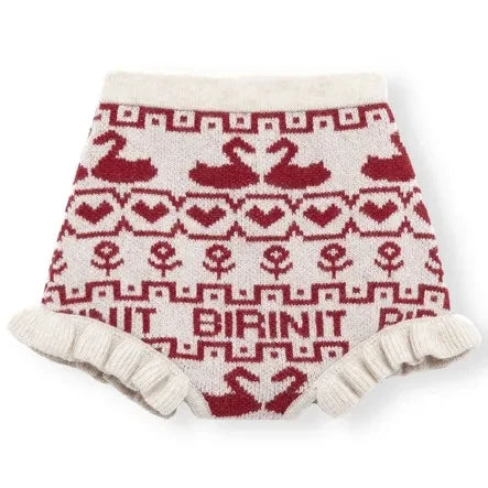 birinit - Pantalón corto Pato de Lana | Burdeos
