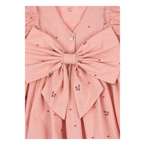Konges Sløjd - Vestido Evia Cerises con lazo | Rosa