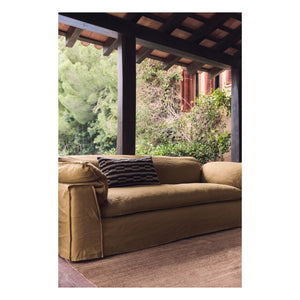HKliving - 2 kişilik keten kanepe Nomad | Ocher