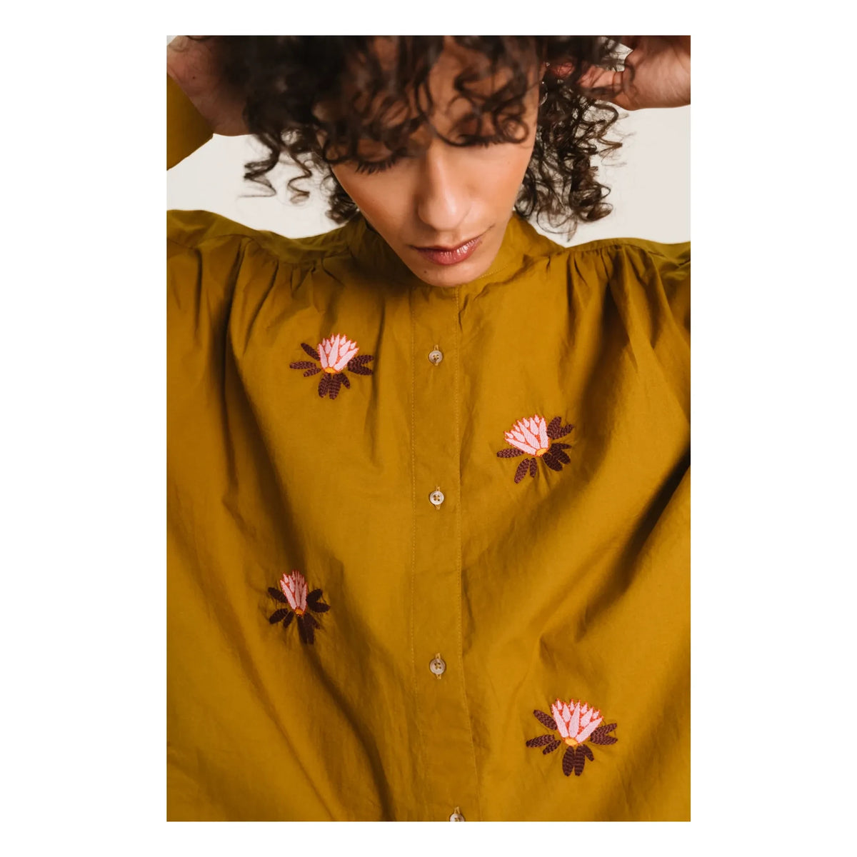 Sacrécoeur - Ella Broderies blusa | Verde