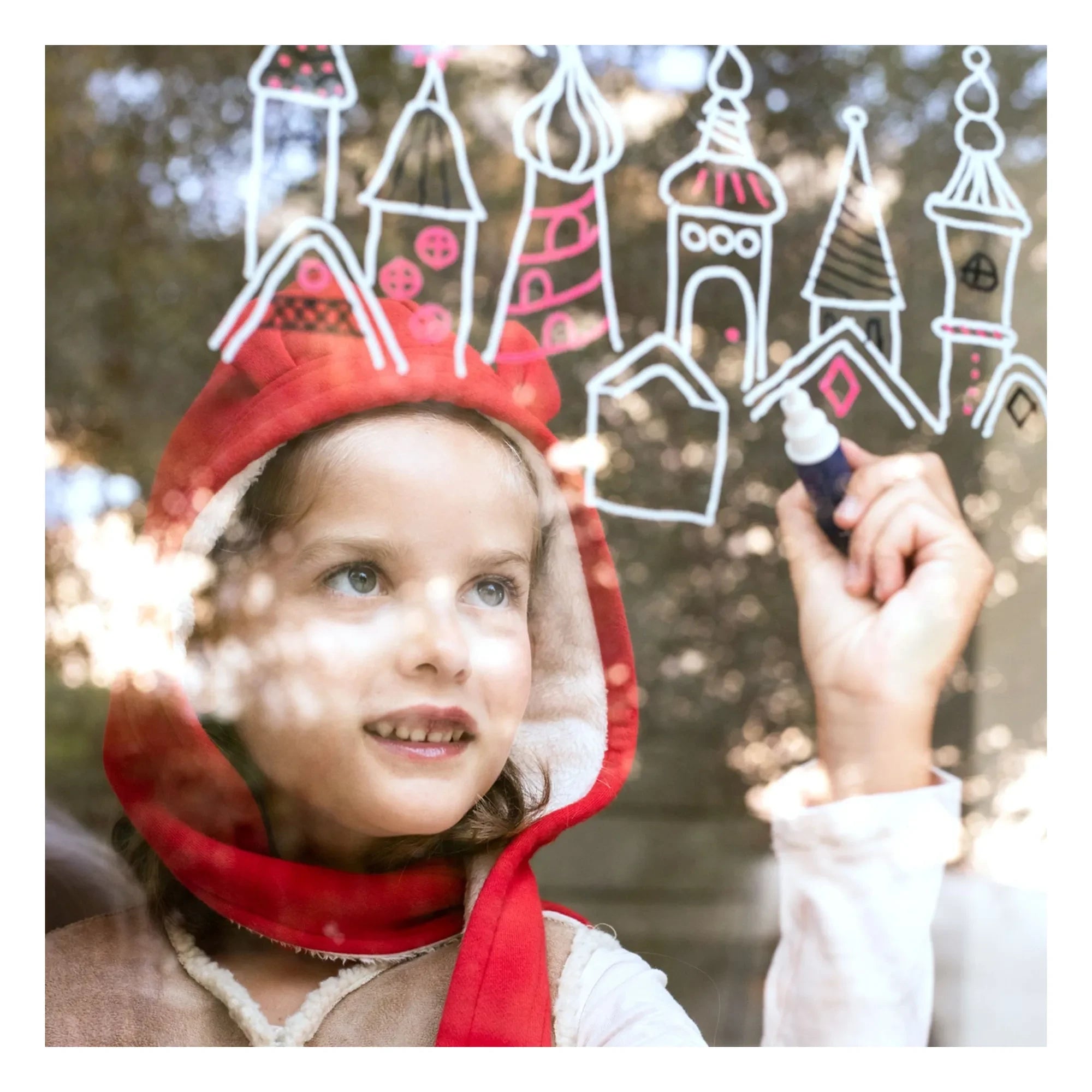 Superpetit - Set de 4 rotuladores para ventanas con motivos navideños
