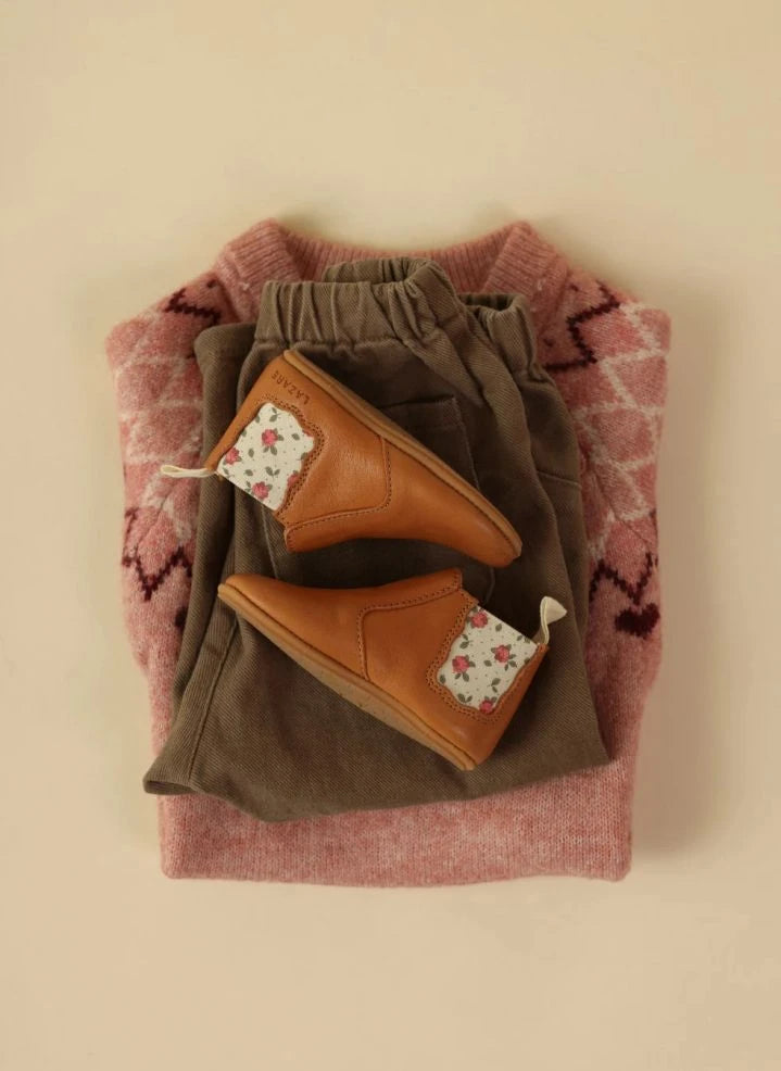 Lazare - Oscar Flowers Zapatilla | Camel