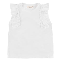 Babe & Tess - Camiseta Antonella con volantes | Blanco