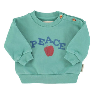 Piupiuchick - Sudadera de algodón orgánico Peace | Turquesa