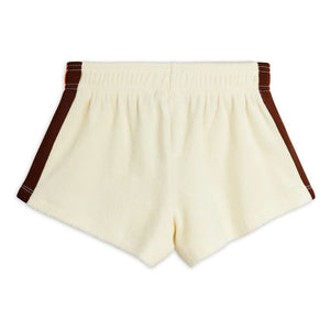 Mini Rodini - Pantalones cortos de felpa de algodón orgánico Alien City | Crudo