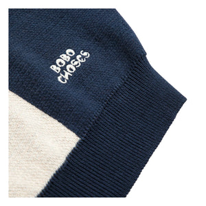 Bobo Choses - Jersey de algodón orgánico a cuadros | Azul