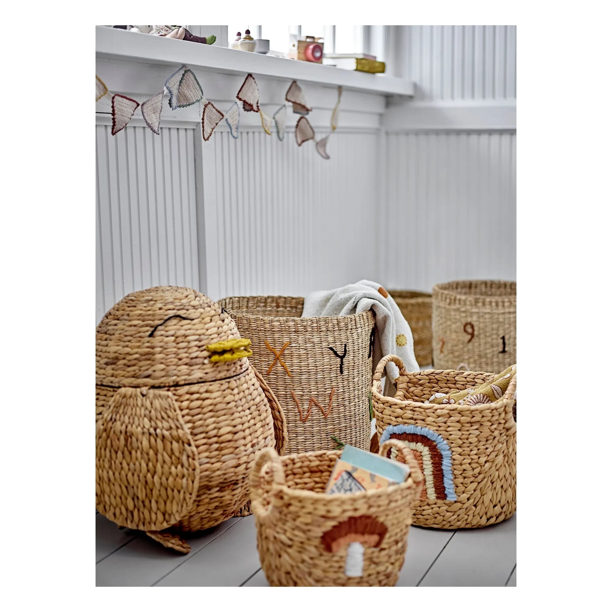 Bloomingville Mini - Cestas de almacenaje Agnes - Juego de 2 | Beige