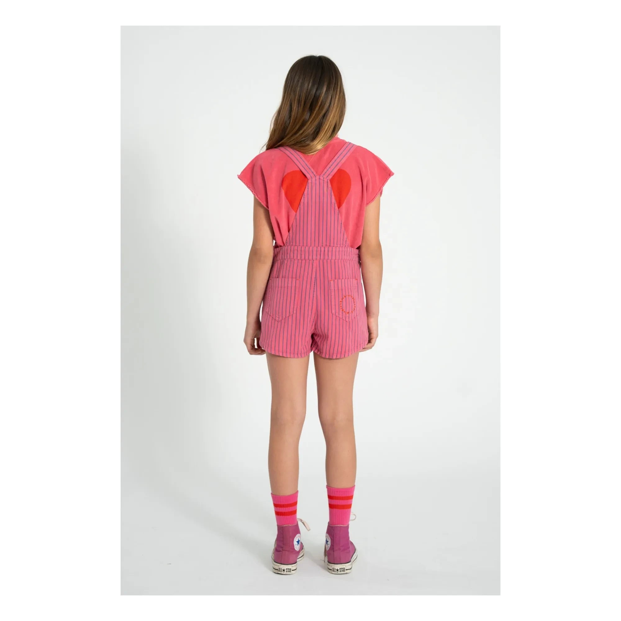 Piupiuchick - Camiseta sin mangas de esponja de algodón orgánico Love | Fucsia