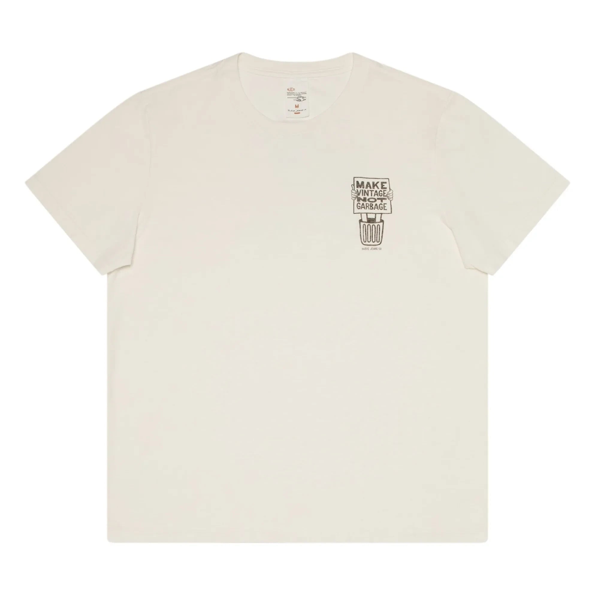 Nudie Jeans - Camiseta Roy Garbage | Blanco