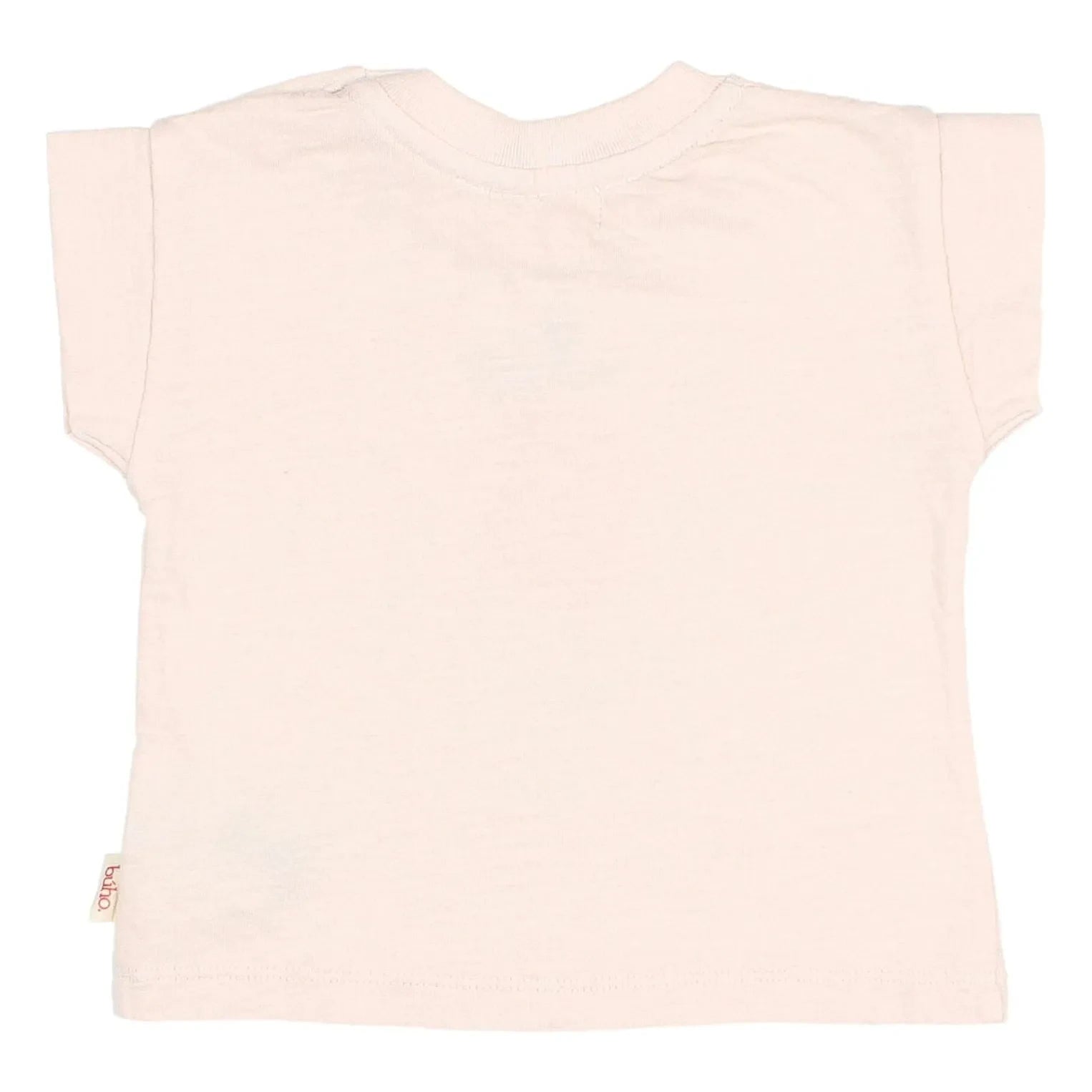 Búho - Camiseta de bebé de algodón orgánico con fresas | Rosa pálido