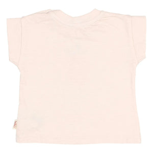 Búho - Camiseta de bebé de algodón orgánico con fresas | Rosa pálido