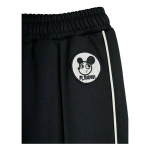 Mini Rodini - Pantalones de chándal con parche de fibra reciclada | Negro