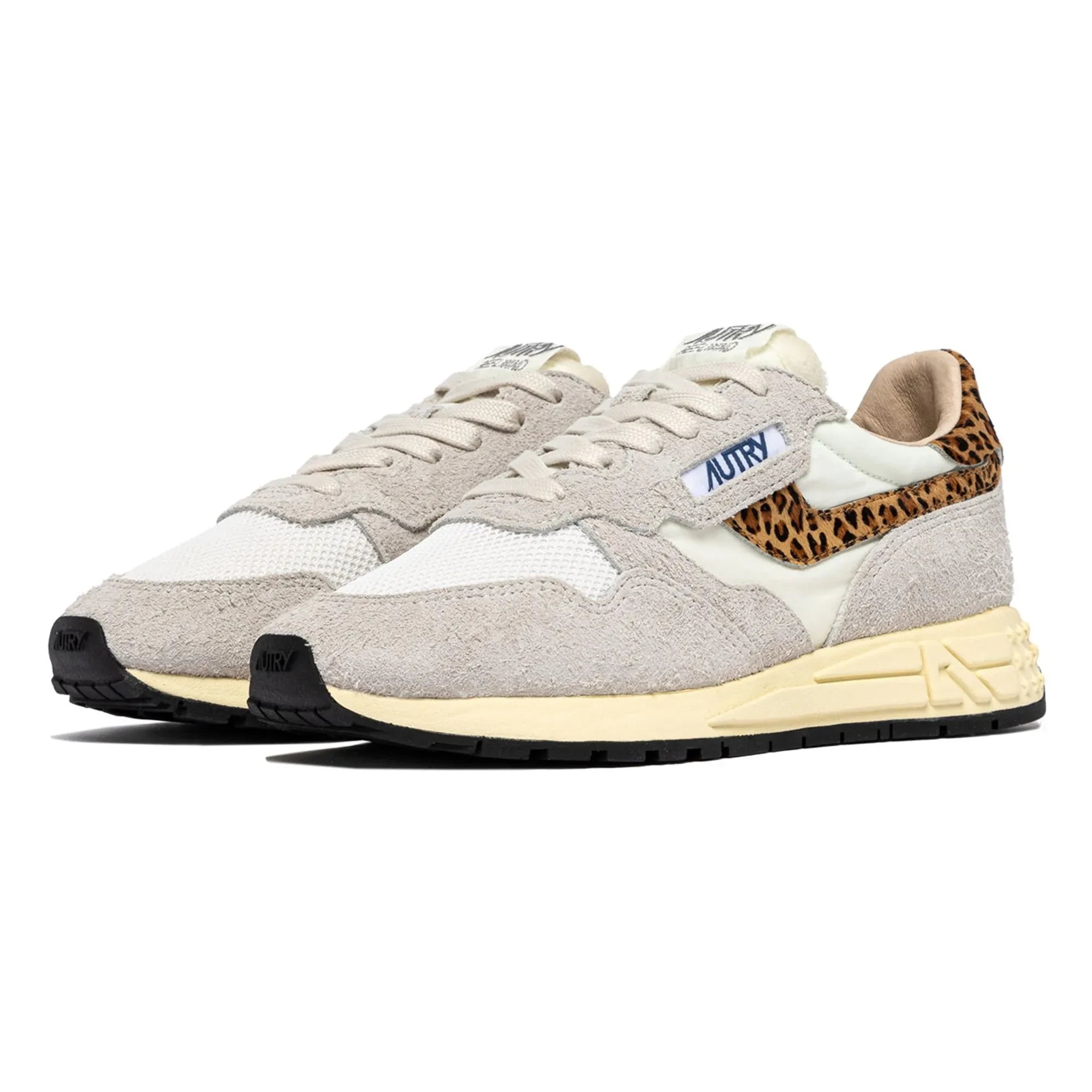 Autry - Zapatillas de leopardo Reelwind Low de ante y nailon | Beige