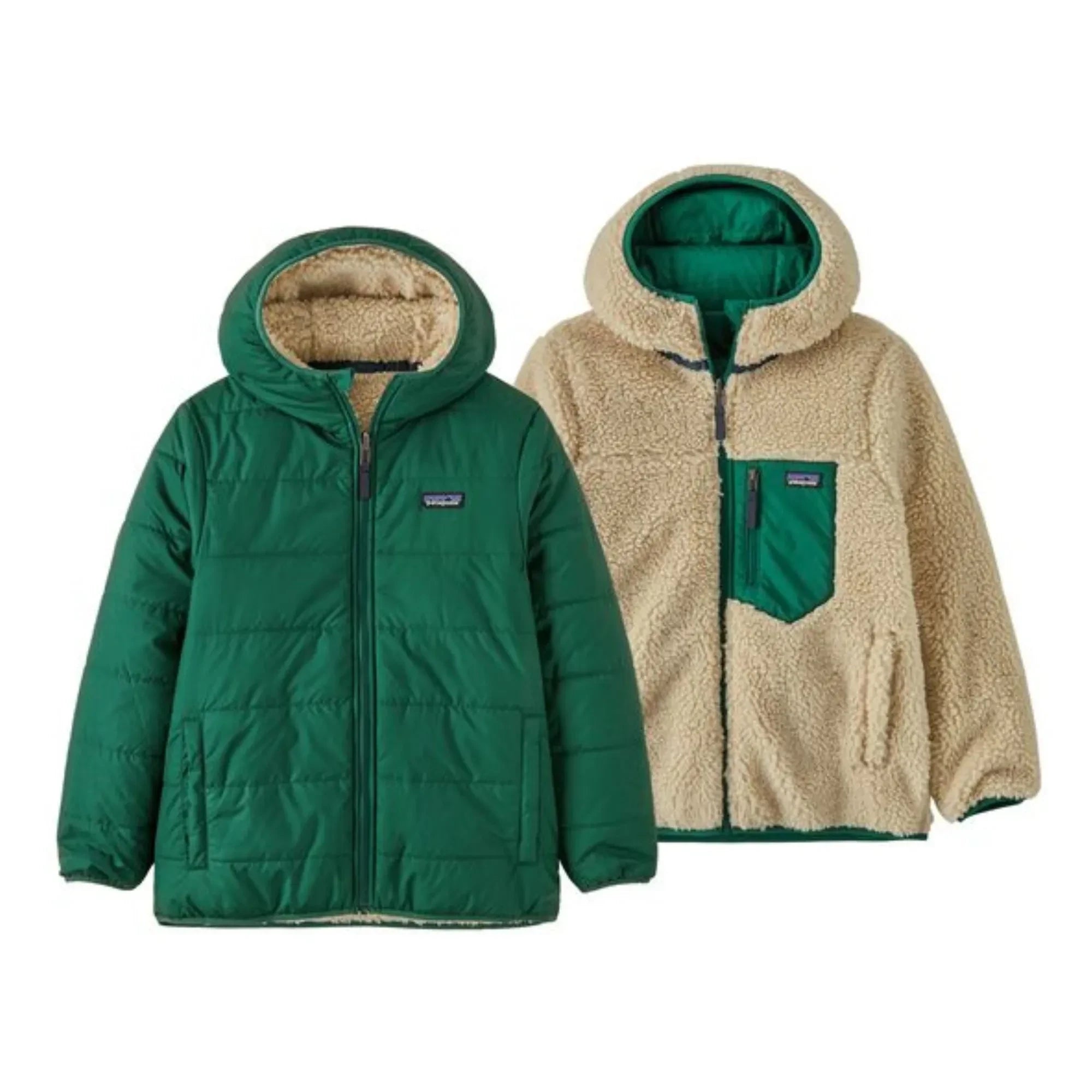 Patagonia - Chaqueta Reversible de Plumas Ready Freddy Fibra Reciclada | Verde