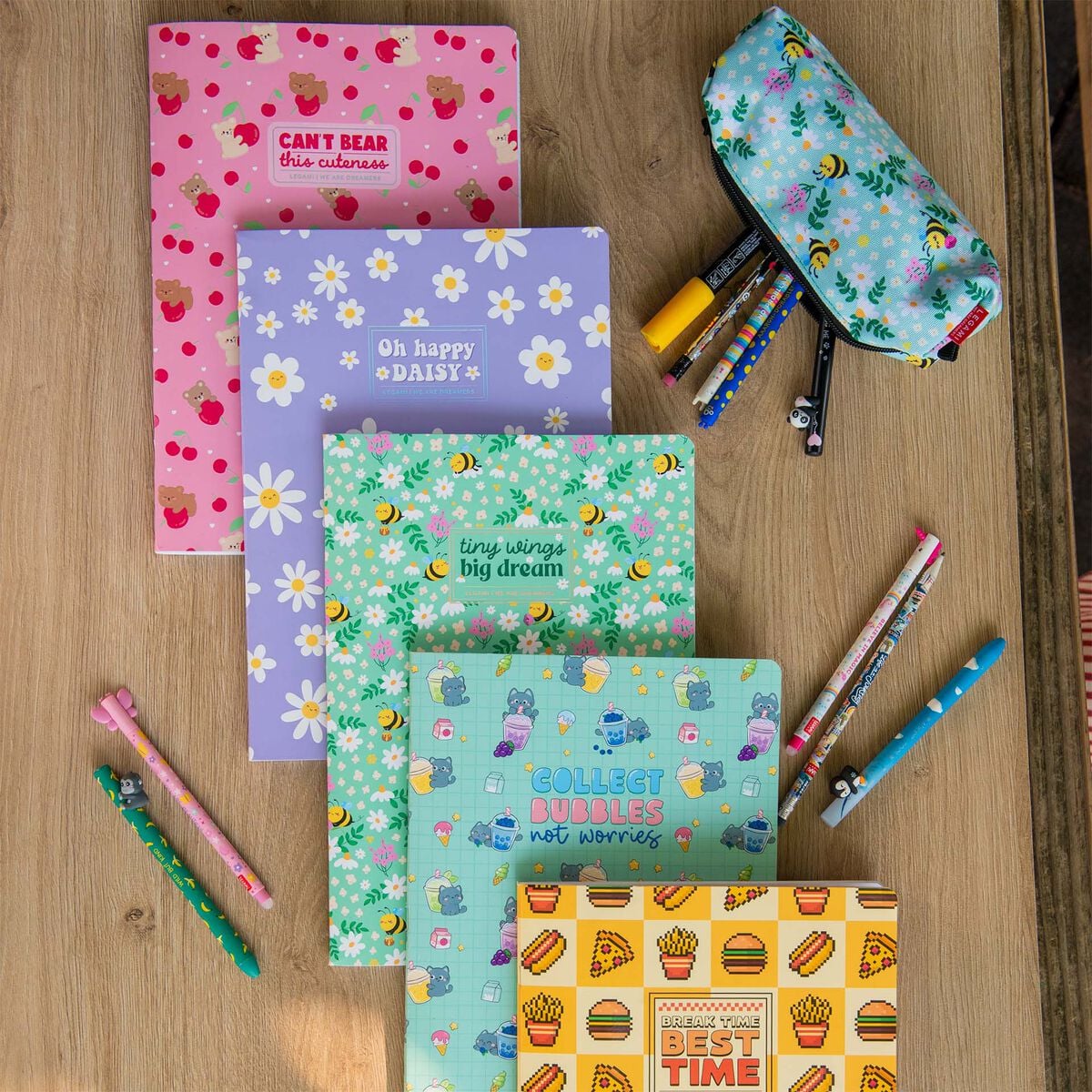 Legami - Cuaderno de ejercicios - Cuaderno A4 - Rayas de 8 mm - Osito Cherry