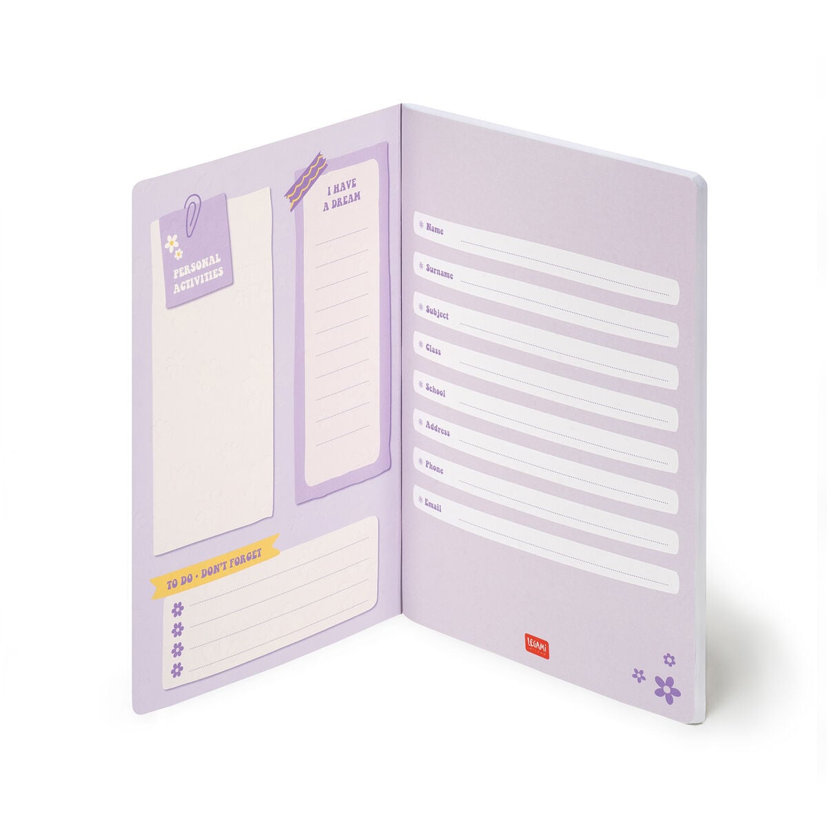 Legami - Cuaderno de ejercicios - Cuaderno A4 - Rayado de 8 mm - Daisy