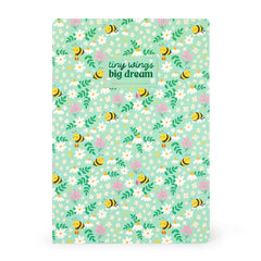 Legami - Cuaderno de ejercicios - Cuaderno A4 - Cuadriculado de 5 mm - Abejas y flores