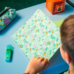 Legami - Cuaderno de ejercicios - Cuaderno A4 - Cuadriculado de 5 mm - Abejas y flores