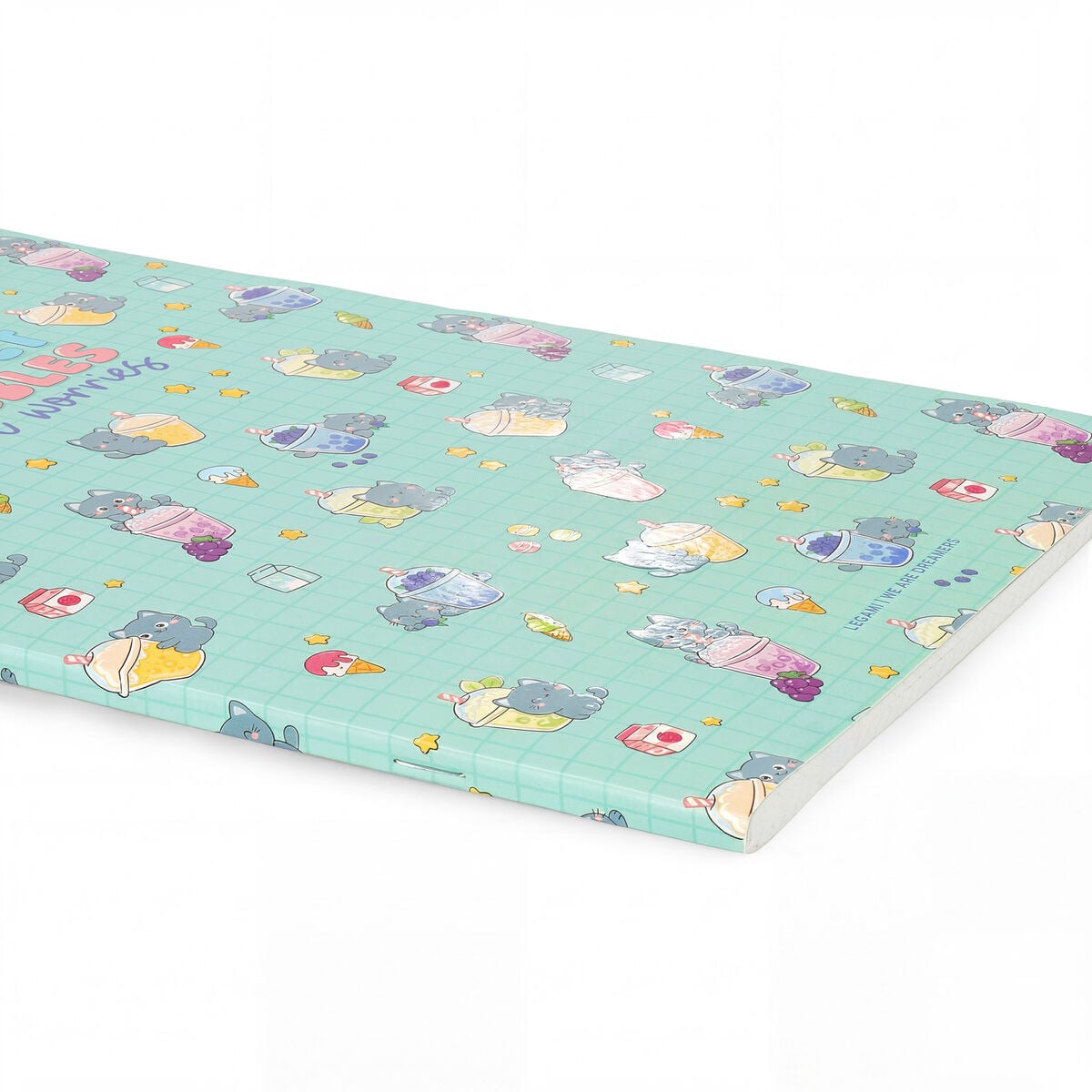 Legami - Exercise Book - Cuaderno A4 - Cuadros 4 mm - Kitty Bubble Tea