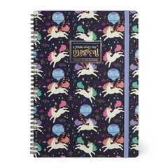 Legami - Cuaderno A4 de Rayas con Tapa Dura Ilustrada - Unicornio - Encuadernación en Espiral