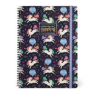 Legami - Cuaderno A4 de Rayas con Tapa Dura Ilustrada - Unicornio - Encuadernación en Espiral
