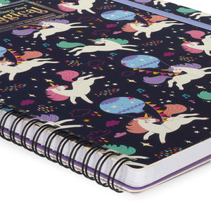 Legami - Cuaderno A4 de Rayas con Tapa Dura Ilustrada - Unicornio - Encuadernación en Espiral