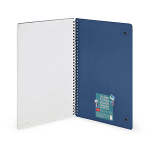 Legami - Cuaderno A4 rayado con tapa dura ilustrada - Pegatinas de viaje - Encuadernación en espiral