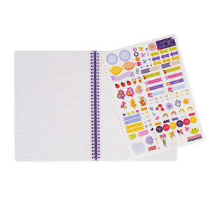 Legami - Cuaderno A4 rayado con tapa dura ilustrada - Flores - Libreta - Espiral