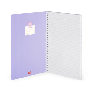 Legami - Cuaderno A4 Rayado con Tapa Dura Ilustrada - Osito - Jotter - Espiral