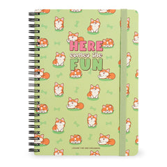 Legami - Cuaderno A4 rayado con tapa dura ilustrada - Corgi - Jotter - Encuadernado en espiral