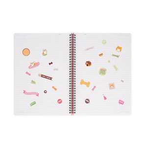 Legami - Cuaderno A4 rayado con tapa dura ilustrada - Corgi - Jotter - Encuadernado en espiral