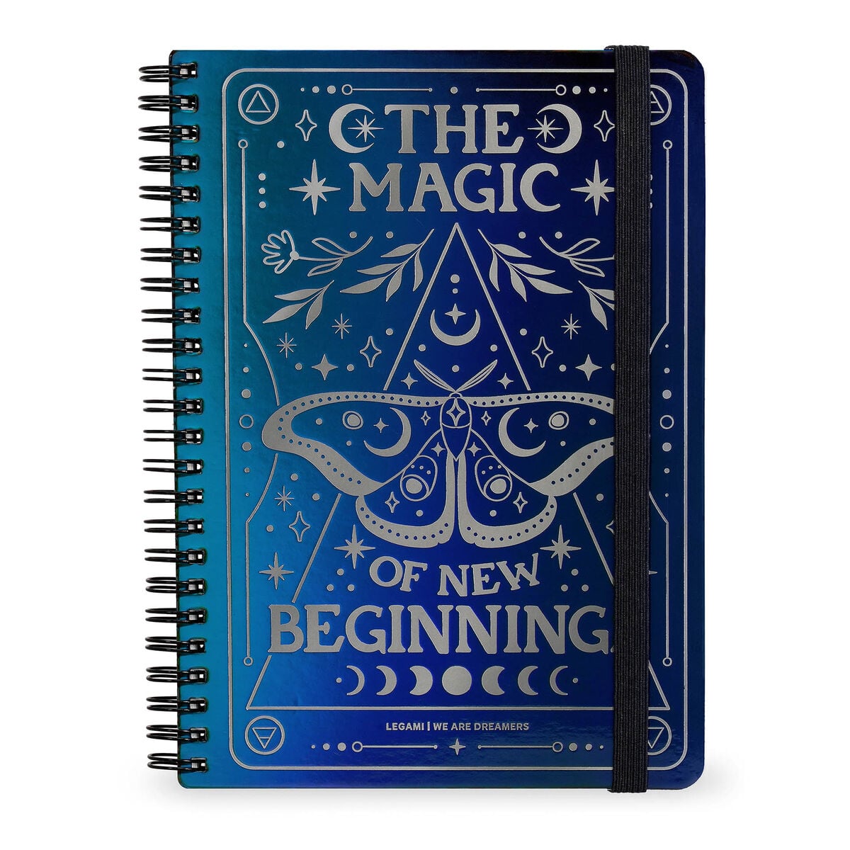 Legami - Cuaderno A4 Rayado con Tapa Dura Ilustrada - Polilla - Jotter - Espiral